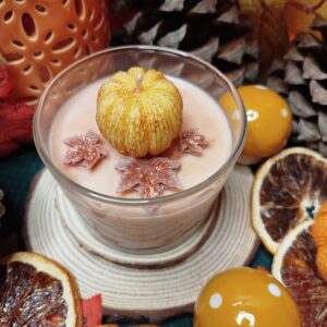 Vela Hogar de Calabaza Naranja